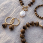 Pulseira Assimétrica Olho de Tigre